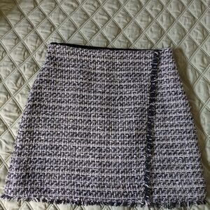 Express black white and gold skirt